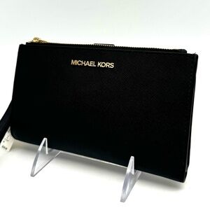 Michael Kors Large Double Zip Wallet Black/Gold